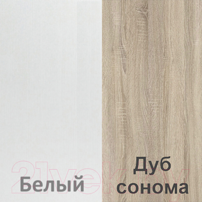 Комод Кортекс-мебель Бари 60 4ш (белый/белый/дуб сонома)