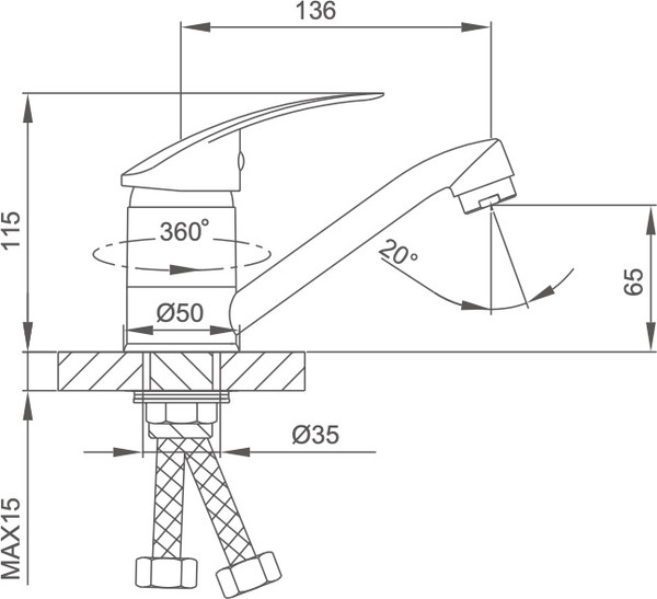Смеситель Frud R45055-1