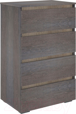 Комод Кортекс-мебель Бари 60 4ш (береза/береза/дуб сонома) - фото