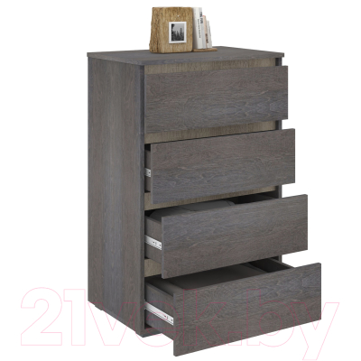 Комод Кортекс-мебель Бари 60 4ш (береза/береза/дуб сонома)