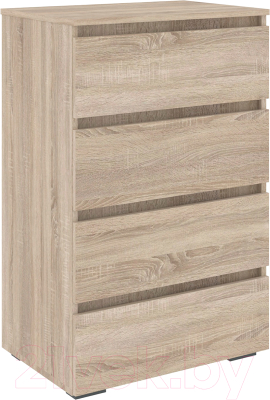 Комод Кортекс-мебель Бари 60 4ш (дуб сонома/дуб сонома/дуб сонома) - фото