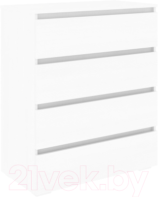 Комод Кортекс-мебель Бари 80 4ш (белый/белый/белый) - фото