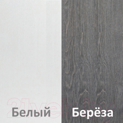 Комод Кортекс-мебель Бари 80 4ш (белый/белый/береза)