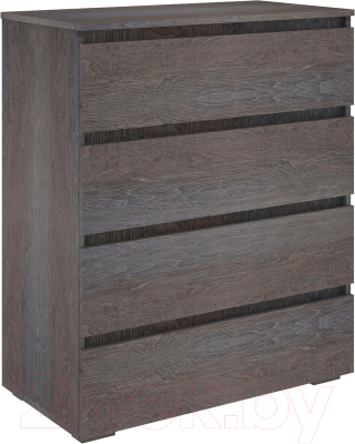 Комод Кортекс-мебель Бари 80 4ш (береза/береза/береза) - фото