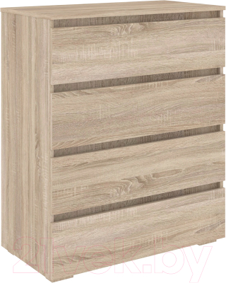 Комод Кортекс-мебель Бари 80 4ш (дуб сонома/дуб сонома/дуб сонома) - фото