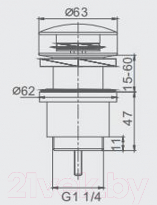 Донный клапан Frap F62-8