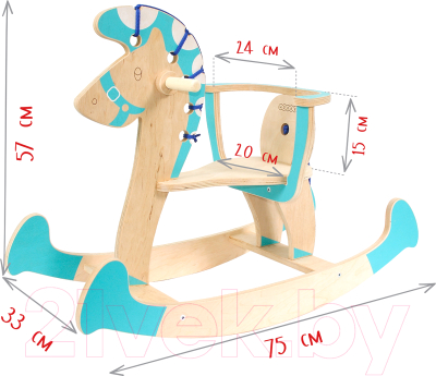 Качалка детская Woody Лошадка тип B1 / 03229