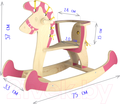 Качалка детская Woody Лошадка тип B1 / 03212