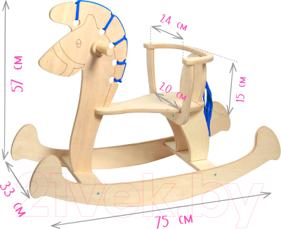 Качалка детская Woody Лошадка тип B1 / 03205
