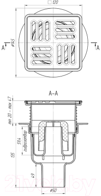 Трап для душа Ани Пласт TA5714M