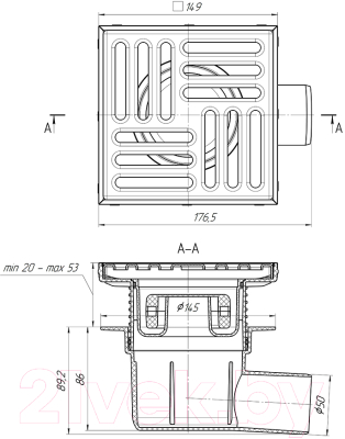 Трап для душа Ани Пласт TQ5612