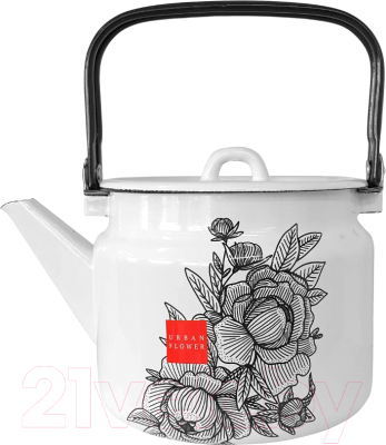 Чайник Лысьвенские эмали Urban Flower С-2710/4Рч - фото