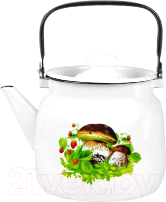 Чайник Лысьвенские эмали Грибная поляна С-2713/4Рч - фото