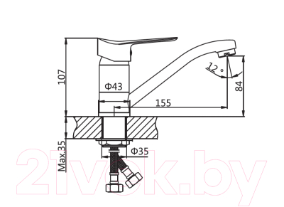 Смеситель AV Engineering AVLAW4-B589-636