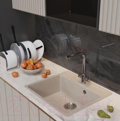 Мойка кухонная Mixline ML-GM15 551917 (бежевый)