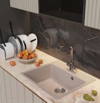 Мойка кухонная Mixline ML-GM15 551912 (песочный)