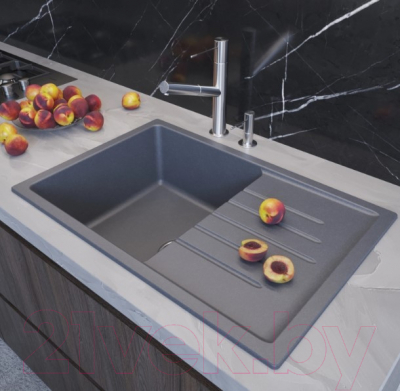 Мойка кухонная Mixline ML-GM19 551989 (антрацитовый)