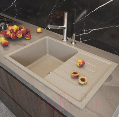 Мойка кухонная Mixline ML-GM19 551985 (бежевый)