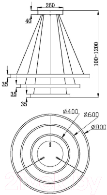 Люстра Maytoni Rim MOD058PL-L100B3K