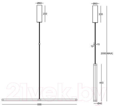 Потолочный светильник Maytoni Supersymmetry P096PL-L11BK1 