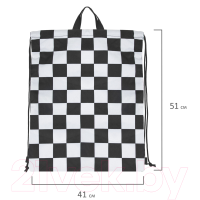 Мешок для обуви Brauberg Black And White / 271595