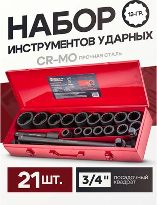 Универсальный набор инструментов ForceKraft FK-6212-9MPB(56368)