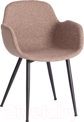 Стул Tetchair Valentino металл/экокожа/ткань (коричневый/черный) - фото