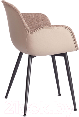 Стул Tetchair Valentino металл/экокожа/ткань (коричневый/черный)