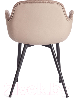 Стул Tetchair Valentino металл/экокожа/ткань (коричневый/черный)