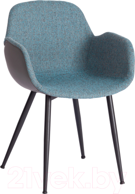 Стул Tetchair Valentino металл/экокожа/ткань (бирюзовый/серый/черный) - фото