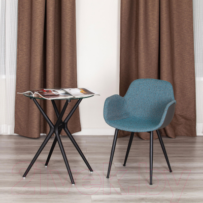 Стул Tetchair Valentino металл/экокожа/ткань (бирюзовый/серый/черный)