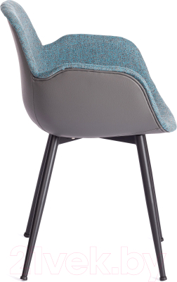 Стул Tetchair Valentino металл/экокожа/ткань (бирюзовый/серый/черный)