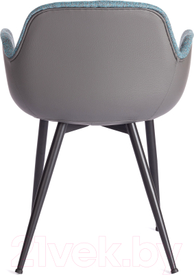 Стул Tetchair Valentino металл/экокожа/ткань (бирюзовый/серый/черный)