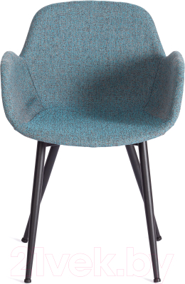 Стул Tetchair Valentino металл/экокожа/ткань (бирюзовый/серый/черный)