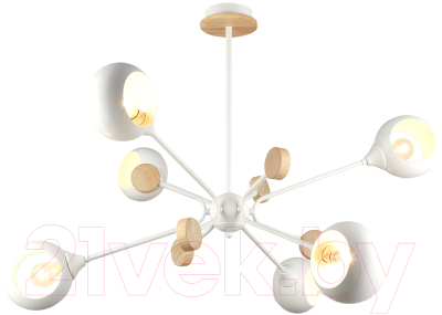 Люстра Imex MD.4902-6-S WH+Wood - фото