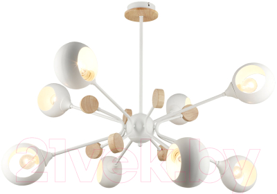 Люстра Imex MD.4902-8-S WH+Wood - фото