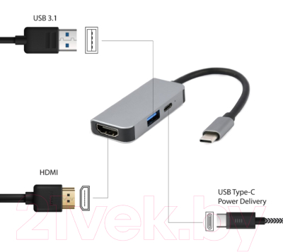 USB-хаб Cablexpert A-CM-COMBO3-02