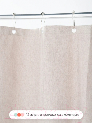 Шторка-занавеска для ванны Home One Linen 180x200 / 412879