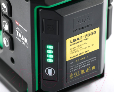 Лазерный уровень ADA Instruments LaserTank 4-360 Green Ultimate Edition / А00632
