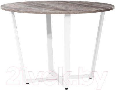 Обеденный стол Millwood Орлеан Л18 D110 (сосна пасадена/металл белый) - фото