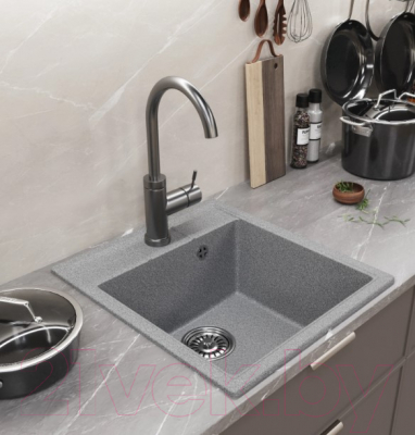 Мойка кухонная Mixline ML-GM28 552097 (темно-серый)