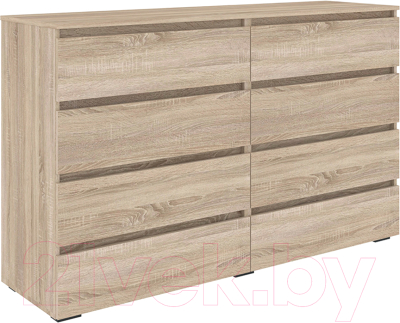 Комод Кортекс-мебель Бари 160 8ш (дуб сонома/дуб сонома/дуб сонома) - фото