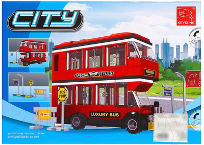 Конструктор Keyixing Двухэтажный автобус / 576139
