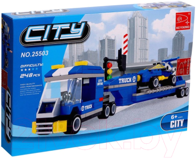 Конструктор Keyixing Тягач с прицепом / 576121 - фото