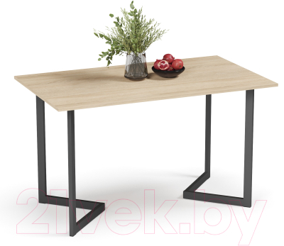 Обеденный стол Soma Miata 120x70 (дуб сонома/черный)