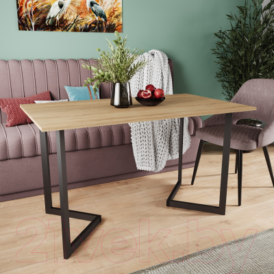 Обеденный стол Soma Miata 120x70 (дуб сонома/черный)