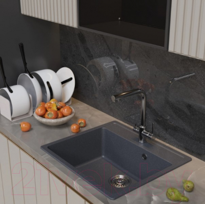 Мойка кухонная Mixline ML-GM15 551921 (антрацитовый)