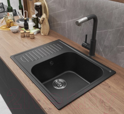 Мойка кухонная Mixline ML-GM18 551970 (черный)