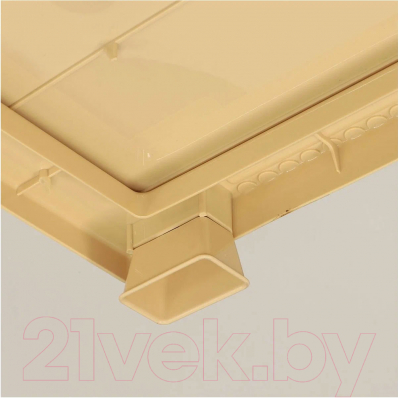 Комод пластиковый Росспласт Декор Кожа 4 яруса