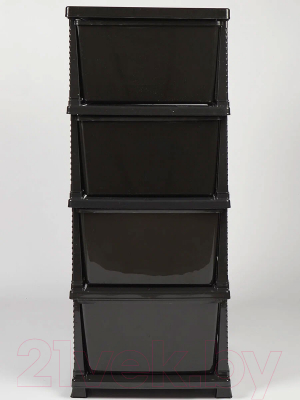 Комод пластиковый Росспласт Декор Кожа 4 яруса